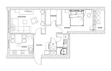 Фото номера Апартаменты с 1 спальней Апартаменты Great location, stylish apartment г. Юрмала 13
