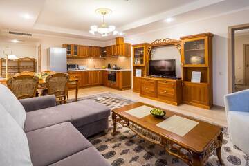 Фото номера Улучшенные апартаменты с 2 спальнями на 1 этаже Апарт-отели Villa Alvīne Family Apart-Hotel г. Юрмала 6